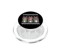 Funny Frog Trio Pink Bow Cute Bubblegum Coquette Design PopSockets PopGrip for MagSafe