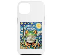 Funny Frog Van Gogh Style Starry Night Case for iPhone 13