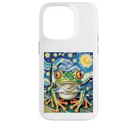 Funny Frog Van Gogh Style Starry Night Case for iPhone 14 Pro