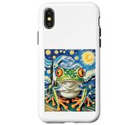Funny Frog Van Gogh Style Starry Night Case for iPhone X/XS
