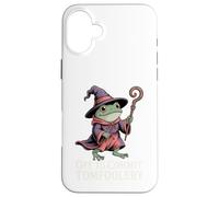 Funny Frog Wizard Off to Commit Tomfoolery Frog Meme Fantasy Case for iPhone 16 Plus