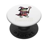 Funny Frog Wizard Off to Commit Tomfoolery Frog Meme Fantasy PopSockets Adhesive PopGrip