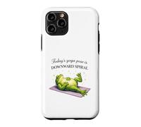 Funny Frog Yoga Downward Spiral Pose Humor Case for iPhone 11 Pro