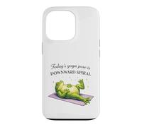 Funny Frog Yoga Downward Spiral Pose Humor Case for iPhone 13 Pro