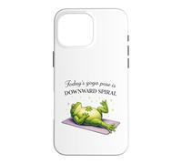 Funny Frog Yoga Downward Spiral Pose Humor Case for iPhone 16 Pro Max