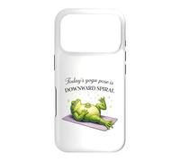 Funny Frog Yoga Downward Spiral Pose Humor Case for iPhone 17 Pro