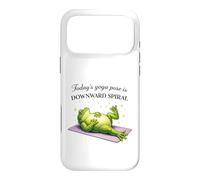 Funny Frog Yoga Downward Spiral Pose Humor Case for iPhone 17 Pro Max