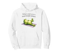 Funny Frog Yoga Downward Spiral Pose Humor Pullover Hoodie