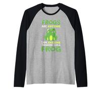 Funny Frogs Are Awesome Therefore I Am A Frog Men Women Kids Raglan Baseball Tee