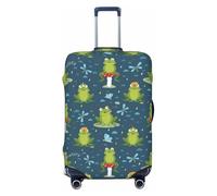 funny frogs dragonfly Raining Travel Luggage Covers - Elasticity Suitcase Covers Protector for Luggage 18-32 Inch
