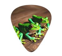 Funny Frogs Print 12 Pcs Guitar Picks Fit Lovers 3 Different Thickness 0.46 0.71 0.96mm