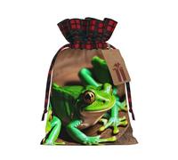 Funny Frogs Print Drawstring Gift Reusable Bags Pouches Holiday Packaging Birthday Wedding Parties