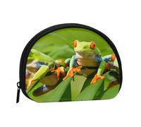 Funny Frogs Prints Coin Purse for Women Cute Small Change Wallet Mini Coin Purses Pouch with Zipper