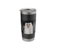 Funny Front Door Camera Cat Ghost Meme Halloween Stainless Steel Insulated Tumbler
