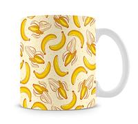 Funny Fruit Pattern Inspired Birthday Present Idea 11 Oz Ceramic Mug for Fruit Lover, Perfect for Family & Friends. (11 OZ White Ceramic Mug)