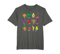 Funny Fruits Collage Fruit Vegetables Graphic Art T-Shirt