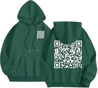 Funny Fu QR Code Hoodie, Fuck You QR Code Hoodie, QR Scan Code Joke Funny Hoodie Unisex, Winter Thick Sweatshirt,Scannable QR Code Hoodie Unisex