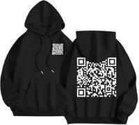Funny Fu QR Code Hoodie, Fuck You QR Code Hoodie, QR Scan Code Joke Funny Hoodie Unisex, Winter Thick Sweatshirt,Scannable QR Code Hoodie Unisex