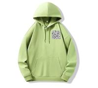Funny FU QR Code Hoodie, Fuck You QR Code Shirt, Fu QR Code Shirts for Men, QR Code Hoodie, Scannable Qr Code Unisex Qrcode Hoodie(Green,M)