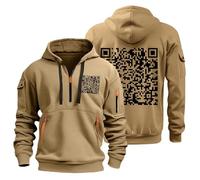 Funny Fu QR Code Hoodie Unisex, Mens hoodies 1/4 zip up Fuck You QR Code Hoodie, QR Scan Code Joke Funny