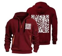Funny Fu QR Code Hoodie Unisex, Mens hoodies 1/4 zip up Fuck You QR Code Hoodie, QR Scan Code Joke Funny