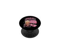 Funny Fueled by Coffee Sarcastic pink leopard shy introvert PopSockets Adhesive PopGrip