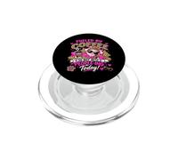 Funny Fueled by Coffee Sarcastic pink leopard shy introvert PopSockets PopGrip for MagSafe