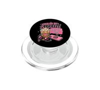 Funny Fueled by Coffee Sarcastic pink leopard shy introvert PopSockets PopGrip for MagSafe