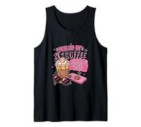 Funny Fueled by Coffee Sarcastic Pink Leopard Shy Introvert Tank Top