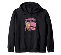 Funny Fueled by Coffee Sarcastic pink leopard shy introvert Zip Hoodie