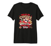 Funny Fueled by Coffee Sarcastic red Leopard Shy Introvert Premium T-Shirt