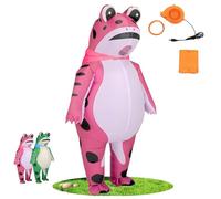 Funny Full Body Inflatable Frog Costume adult/Child,with Air Pump,Birthday/Mardi Gras/Halloween Costume Cosplay Party (Red,XL)
