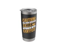 Funny Full-Stack Developer Coffee Men Women Stainless Steel Insulated Tumbler