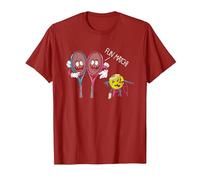 Funny Fun Match | Tennis Ball Racket | Tennis Player T-Shirt, Men, Cranberry Red, Medium