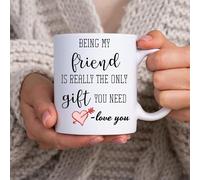 Funny Funny Novelty Coffee Mug for Men Women Fathers Day Birthday Gift for Coworkers Being My Friend is Really The Only Gift You Need Office Mugs. 11 Oz