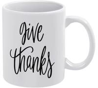 Funny Funny Novelty Coffee Mug Funny Novelty Coffee Mugtea Cup Give Thanks Mugs Great for Coffee Soup Tea Milk Latte Hot Cocoa Retro Mug with Handle Gift for Women Men 11 Oz
