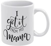 Funny Funny Novelty Coffee Mug Funny Novelty Coffee Mugtea Cup I Got It from My Mama Mugs Great for Coffee Soup Tea Milk Latte Hot Cocoa Retro Mug with Handle Gift for Women Men 11 Oz
