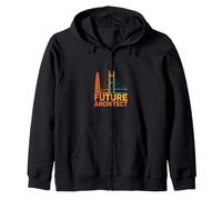 Funny Future Architect Saying Modern Tower Bridge Zip Hoodie