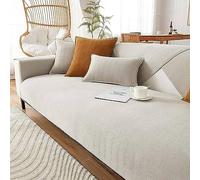 Funny Fuzzy Herringbone Chenille Fabric Furniture Protector Couch Cover,2023 New Universal Non Slip Couch Cover,for Sofa and Furniture Wear-Resistant Protector (110*180cm/43.3*70.8in, Beige)