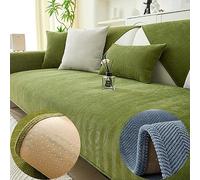 Funny Fuzzy Herringbone Chenille Fabric Furniture Protector Couch Cover,Herringbone Chenille Fabric Furniture Protector Sofa Cover,Herringbone Chenille Sofa Cove (Green,90*180 cm/35.4*70.9 In)