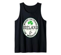Funny Gaelic Irish Saying Ireland Where The Craic is Mighty Tank Top