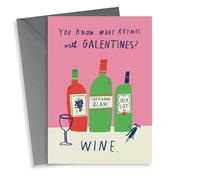 Funny Galentine's Day Card - Wine