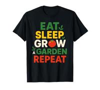 Funny Game Eat Sleep Grow A Garden Repeat Gamer Design T-Shirt