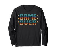 Funny Game Over Game Night Host Trivia Board Game Retro Long Sleeve T-Shirt