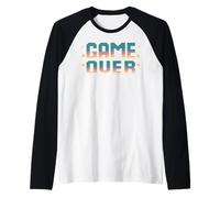 Funny Game Over Game Night Host Trivia Board Game Retro Raglan Baseball Tee