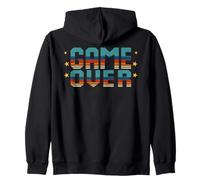Funny Game Over Game Night Host Trivia Board Game Retro Zip Hoodie