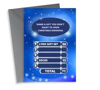 Funny - Game Show - Cheeky - Family Fortunes - Name A Gift You Dont Want - Socks - Lynx Gift Set - Christmas Card