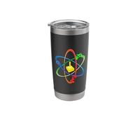 Funny Gamer Atom Consoles Player Gaming Computer Programmer Stainless Steel Insulated Tumbler
