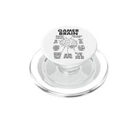 Funny Gamer Brain Side Quest Video Game Player Humor PopSockets PopGrip for MagSafe