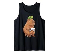 Funny Gamer Capybara Turtle Gaming Controller Kids Teens Tank Top